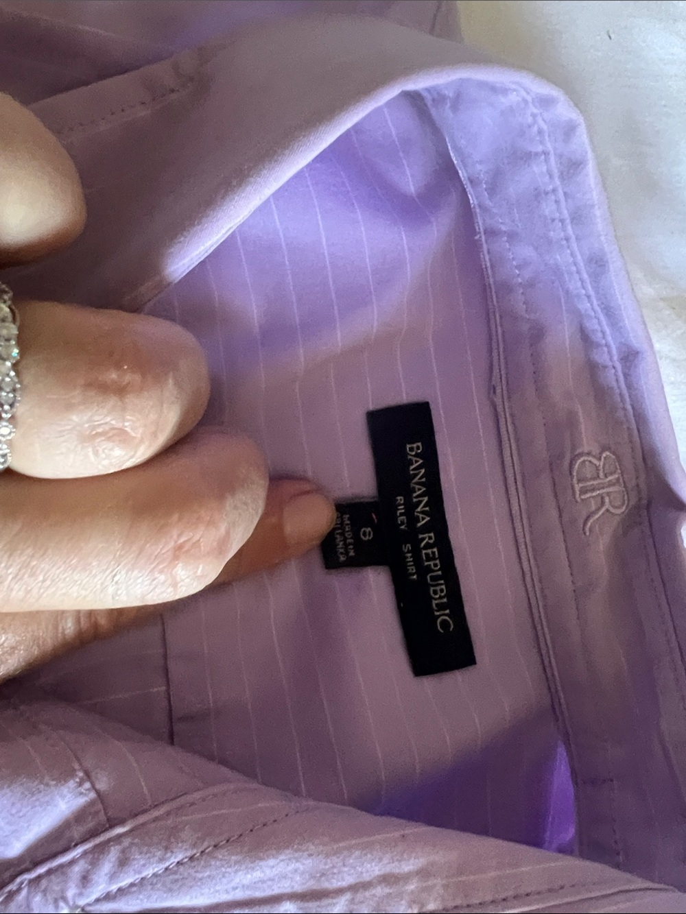 Banana Republic Lavender Pinstripe Dress Shirt